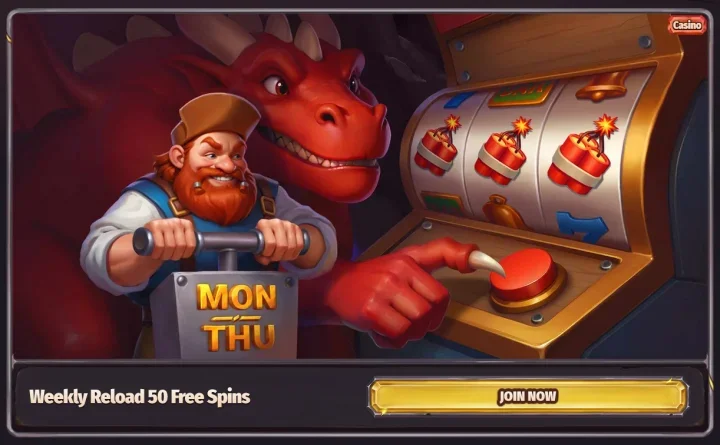 Dragonia Casino – 50 free spins εβδομαδιαία Δευτέρα Πέμπτη